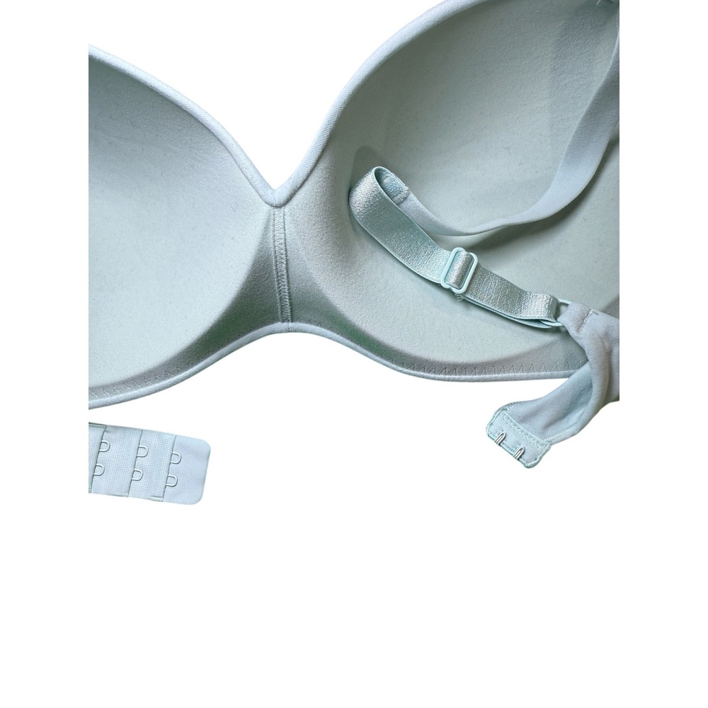 Wacoal How Perfect Wire Free T-Shirt Bra 852189 Light Blue 34D NWOT Soft Stretch - Picture 6 of 8